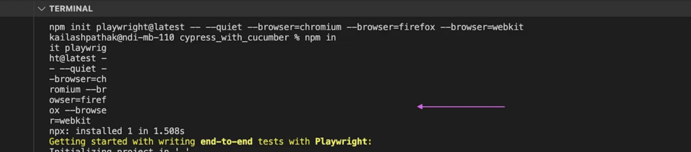 integrating cucumber with playwright