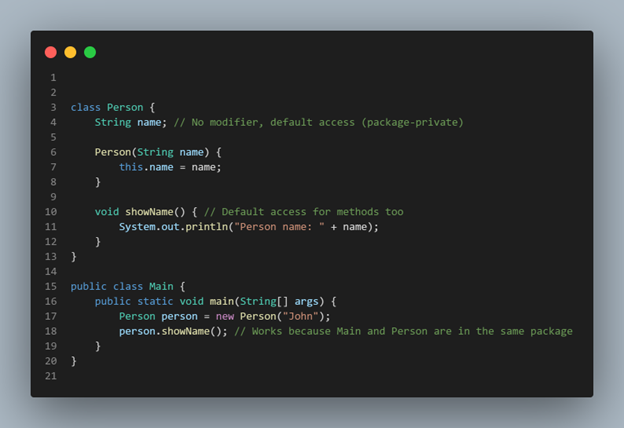 Default Modifier