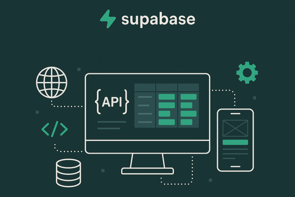 generate an image of Supabase Data APIs streamline backend workflows for modern web and mobile applications.