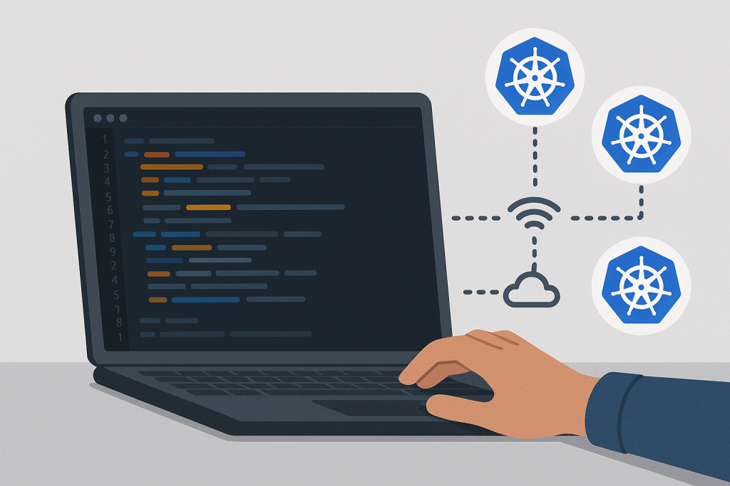 Developer testing code locally connected to a remote Kubernetes cluster