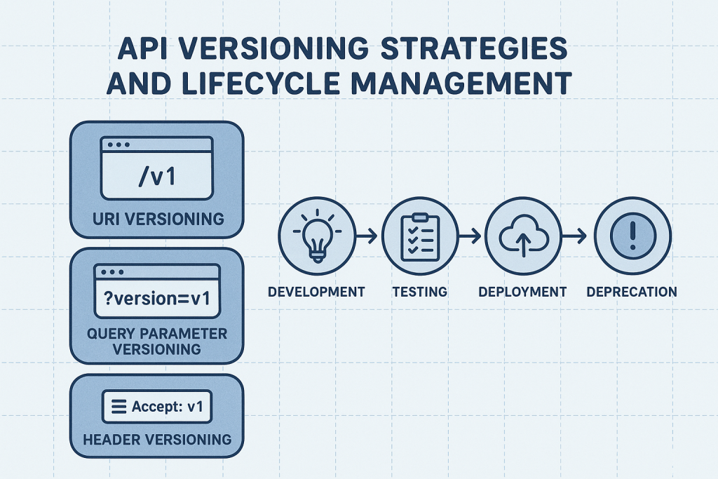 Illustration of API versioning strategies and lifecycle management