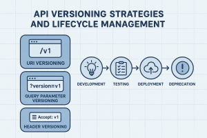 Illustration of API versioning strategies and lifecycle management