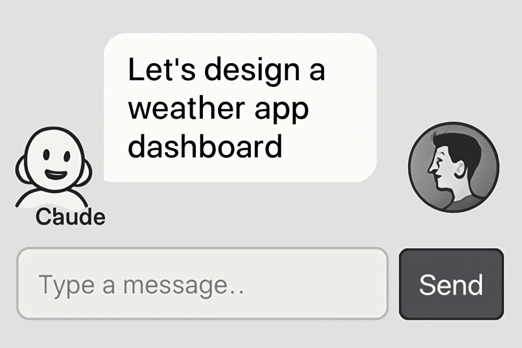 Real-time chat application interface built