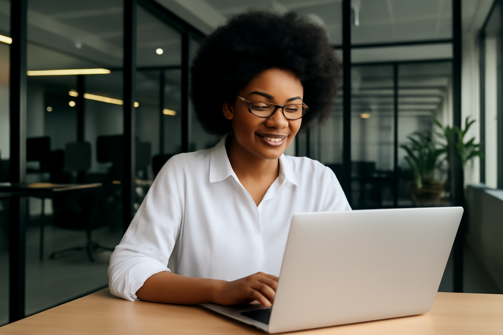 Front-end developer connecting design and server concepts on a digital interface