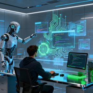 AI vibe coding generating software with developer oversight