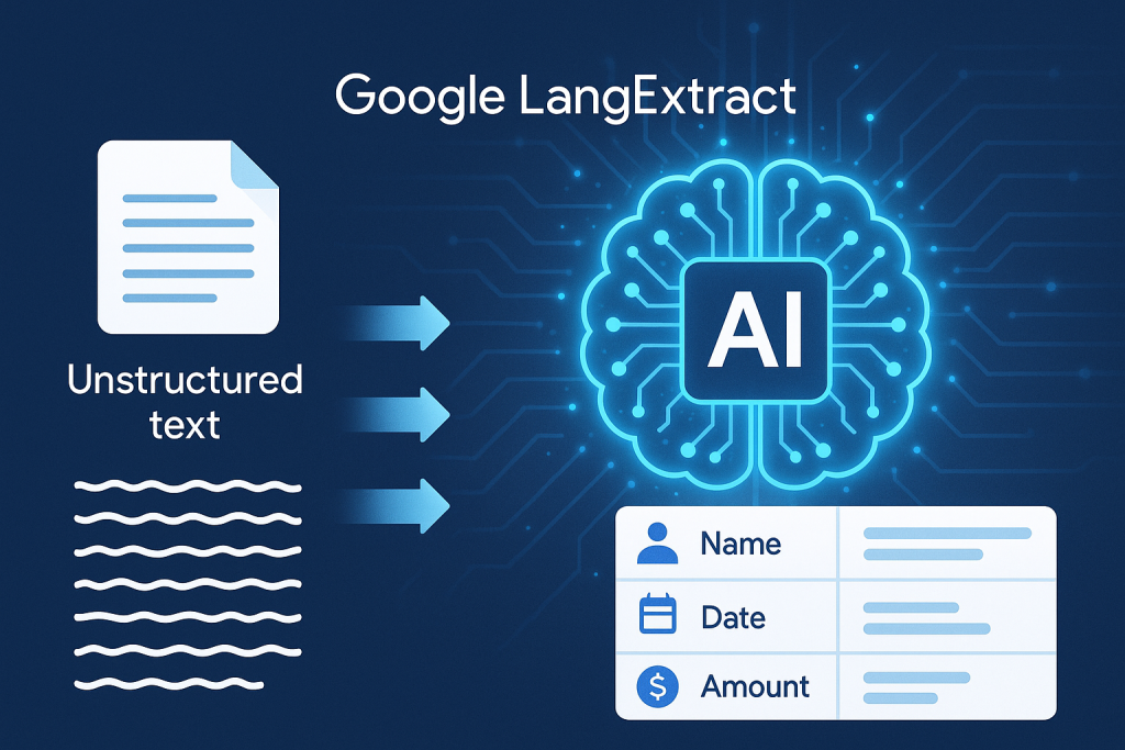 Google LangExtract transforming unstructured text into structured data