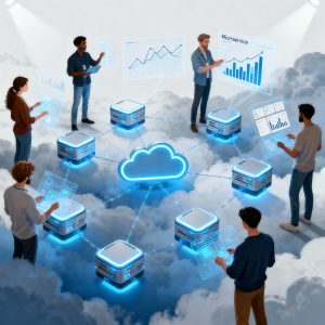 Engineers optimizing microservice architecture for cloud cost savings