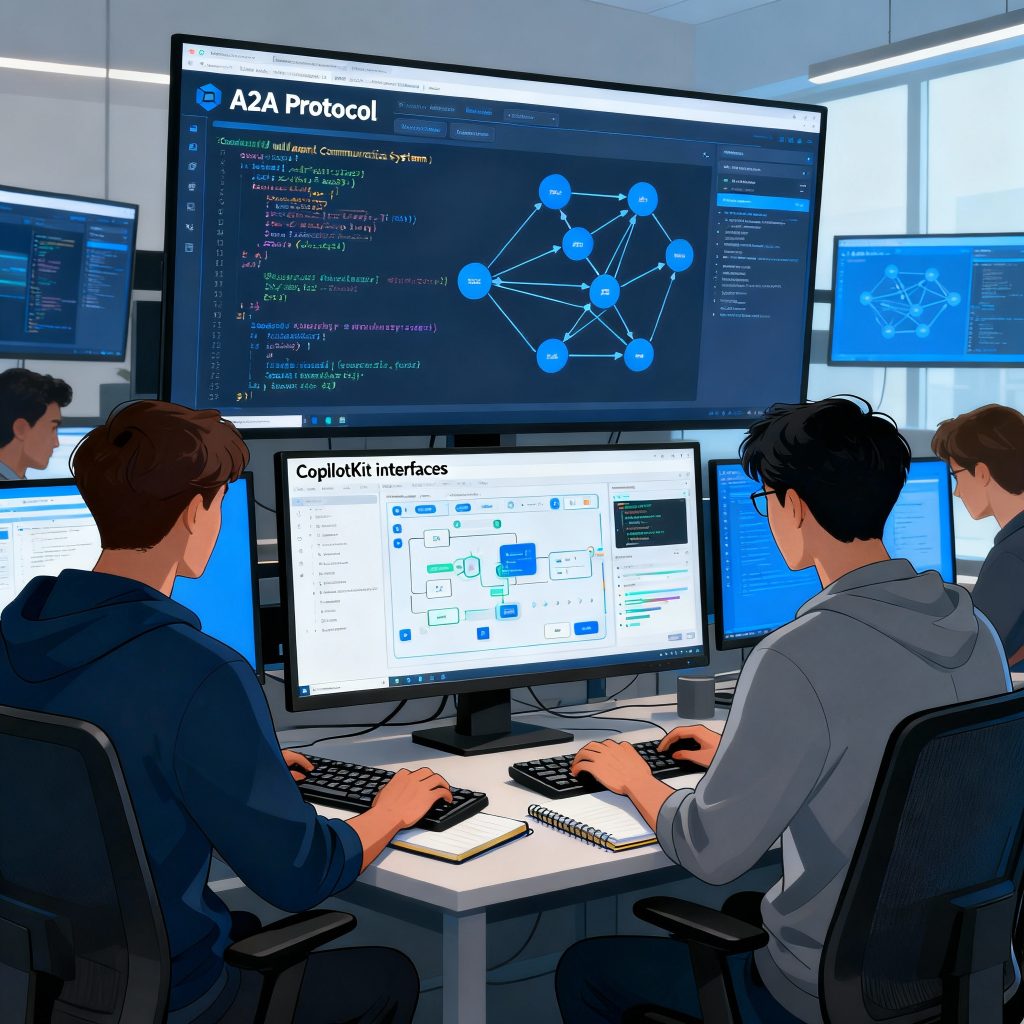Developers building multi‑agent communication using A2A Protocol and CopilotKit