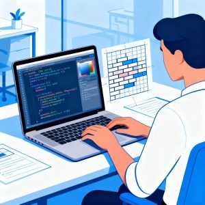 Web developer experimenting with CSS Masonry layout in modern browsers