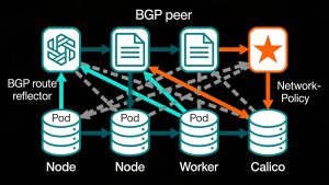 Calico BGP routing and network policy visualization