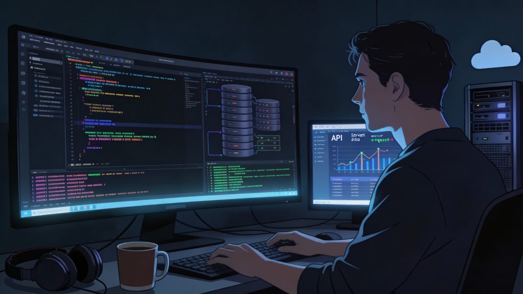 Backend developer working