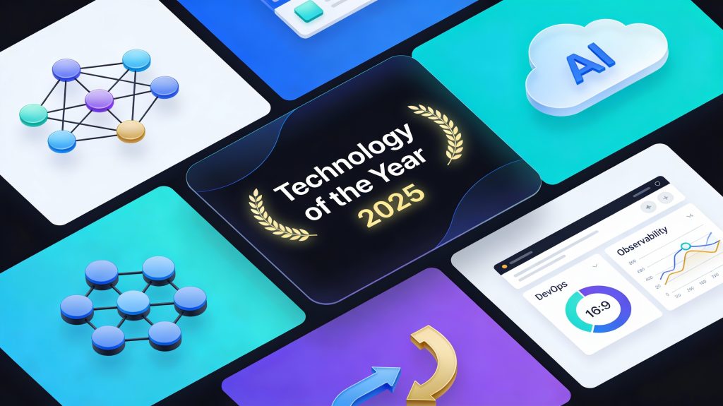 Collage of AI, cloud, and DevOps platforms representing InfoWorld’s 2025 Technology of the Year Award winners.