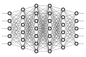 Diagram of an artificial neural network showing input, hidden, and output layers